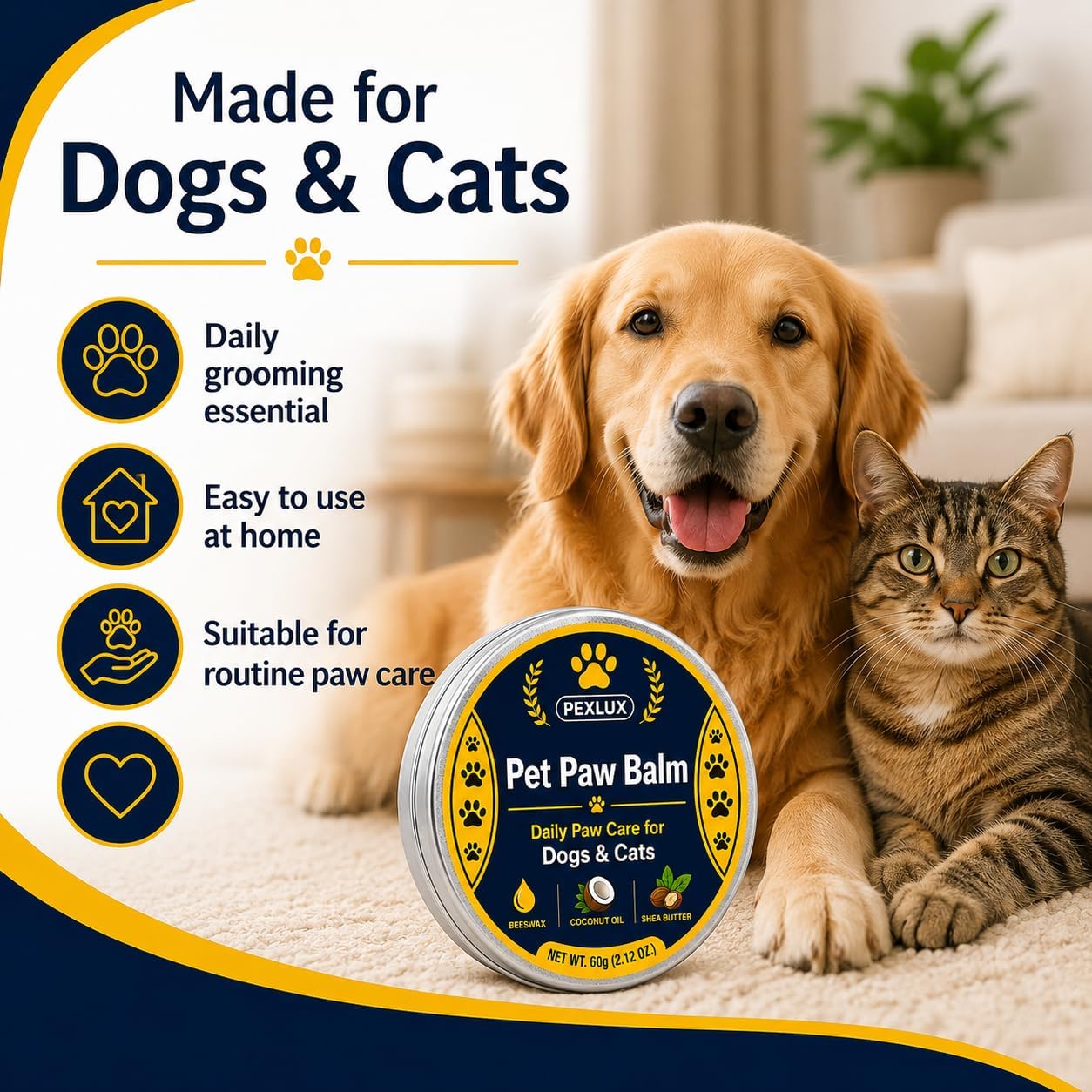 PEXLUX Pet Paw Balm - 2.12 oz