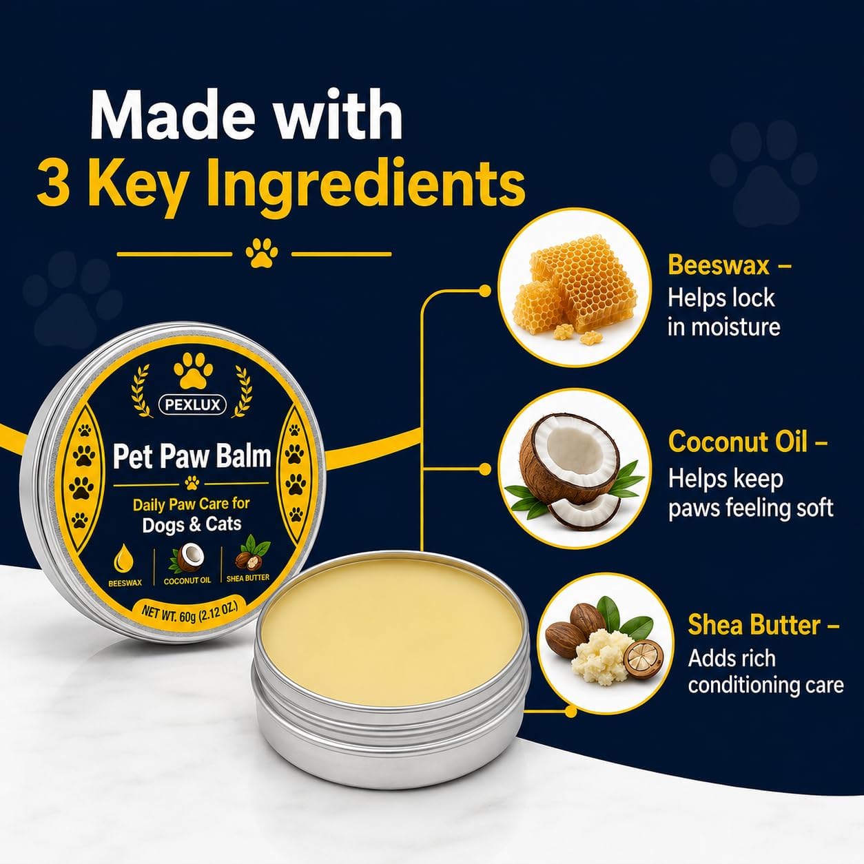 PEXLUX Pet Paw Balm - 2.12 oz