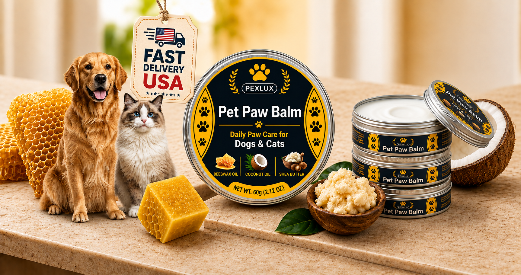 PEXLUX Pet Paw Balm - 2.12 oz